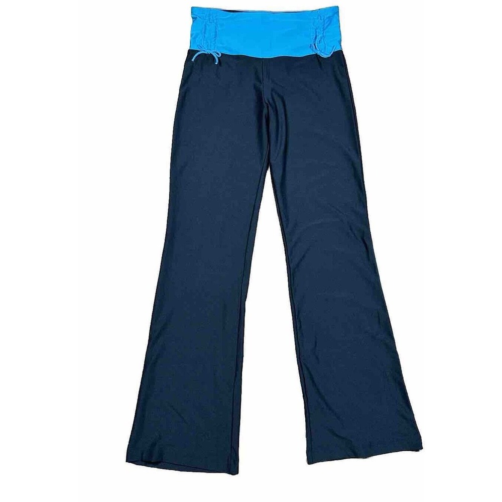 Marika Wide Leg Pants Women's Size Medium Back And Blue Yoga Workout Athletic